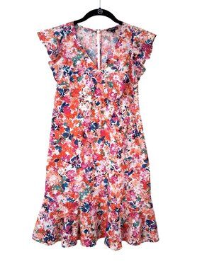 J. Crew Mercantile Floral Ruffle Dress Size 0